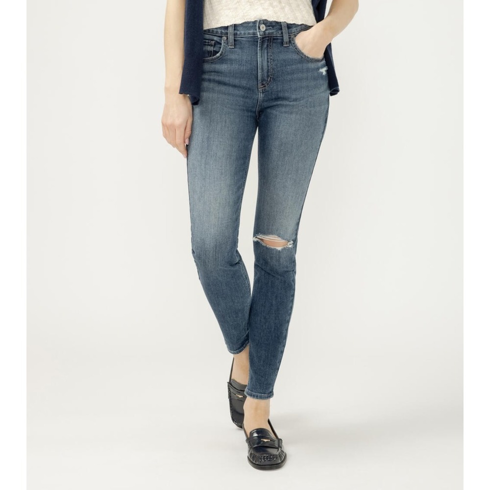 Silver Jeans Women Avery High Rise Skinny Luxe Stretch Jeans 26W 29L